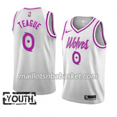 Maillot Enfant Minnesota Timberwolves Jeff Teague 0 2018-19 Nike Blanc Swingman